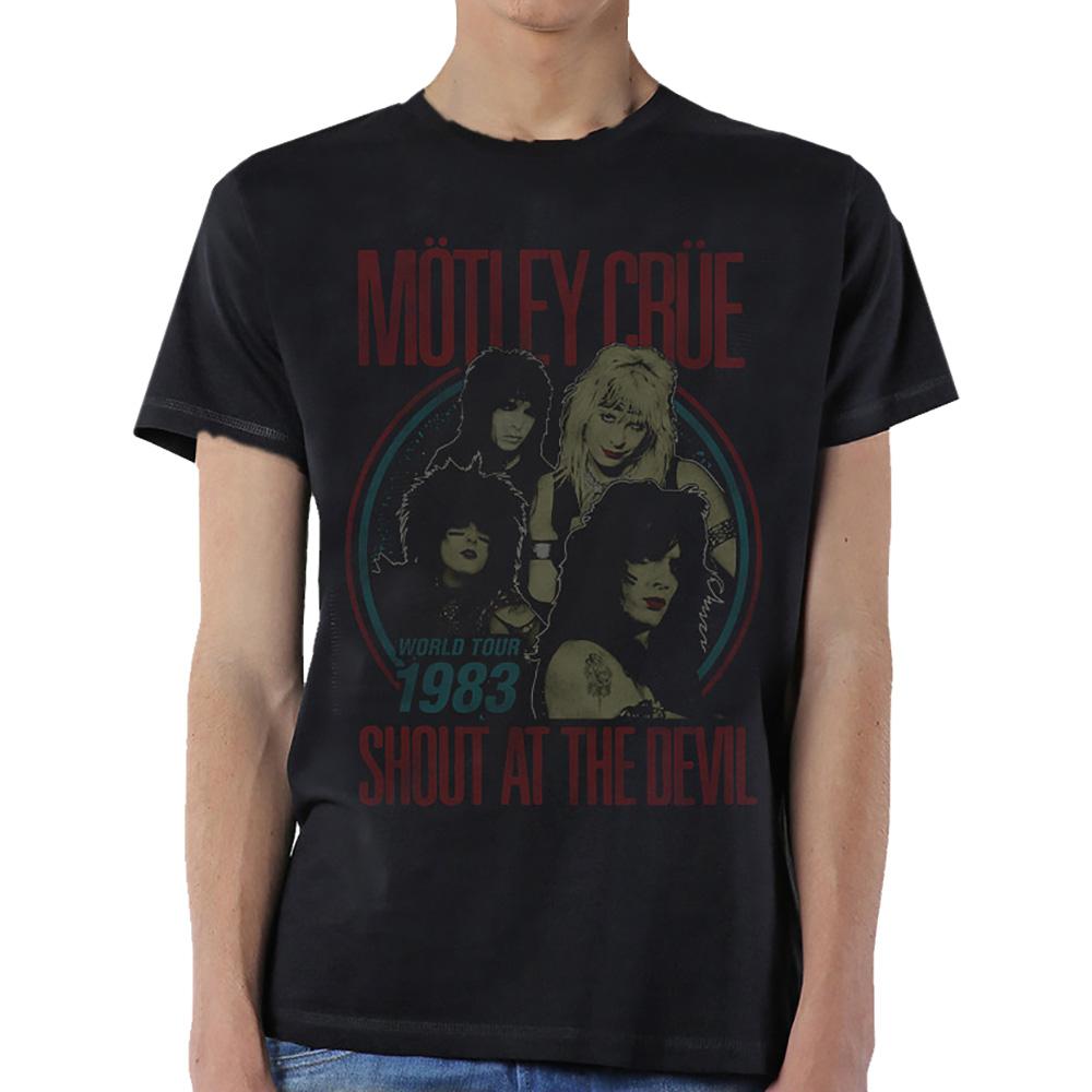 Motley Crue - Vintage World Tour Devil T-shirt Homme - Noir